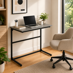 Modern Compact Study Table with Metal Frame – Multipurpose Laptop Table for Home & Office