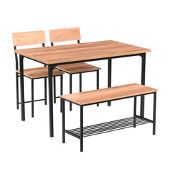 Compact Dining Table Set with Bench and Chairs – Dining Set