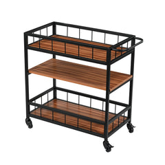 3-Tier Utility Trolley with Wheels – Serving and Storage Cart