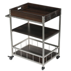 3-Tier Utility Storage Trolley with Wheels