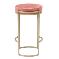 Round Stool with Metal Legs – Accent Stool
