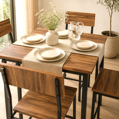 Compact Dining Table Set with 4 Chairs – Dining Set for Home