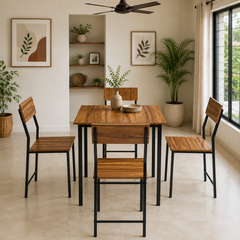 Compact Dining Table Set with 4 Chairs – Dining Set for Home
