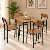 Compact Dining Table Set with 4 Chairs – Dining Set for Home