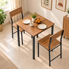 2-Seater Dining Table Set with Chairs – Finish Compact Dining Set