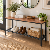 Urban Style Engineered Wood Entryway Bench Storage for Modern Homes