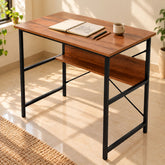 Modern Engineered Wooden Study Desk with Storage Shelf Computer Desk & Writing Table for Home & Office