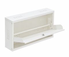 Wall-Mounted Metal Shoe Rack with Storage Ledge – Compact Shoe Organizer