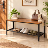 Urban Style Engineered Wood Entryway Bench Storage for Modern Homes