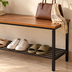 Urban Style Engineered Wood Entryway Bench Storage for Modern Homes