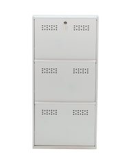 3-Tier Wall-Mounted Vertical Shoe Rack with Slot Storage – Compact Shoe Organizer