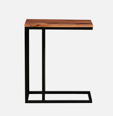 Modern Office Desk with Wooden Top & Metal Frame – Oak Finish Computer Work Table for Home & Office