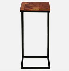 Modern Office Desk with Wooden Top & Metal Frame – Oak Finish Computer Work Table for Home & Office