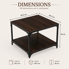 Modern Coffee Table with Storage Shelf – Wooden Finish Coffee Table for Living Room