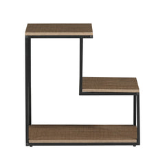 2-Tier Side Table with Storage Shelf – Table with Metal Frame