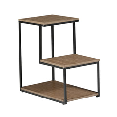 2-Tier Side Table with Storage Shelf – Table with Metal Frame