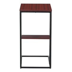 C-Shaped Side Table with Metal Frame – Sofa Laptop Table