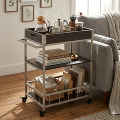 3-Tier Utility Storage Trolley with Wheels