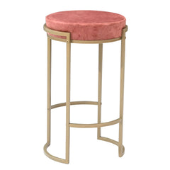 Round Stool with Metal Legs – Accent Stool