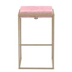 Square Stool with Metal Legs – Compact Stool