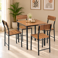 Compact Dining Table Set with 4 Chairs – Dining Set for Home