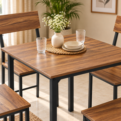 Compact Dining Table Set with 4 Chairs – Dining Set for Home