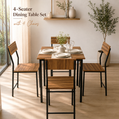 Compact Dining Table Set with 4 Chairs – Dining Set for Home