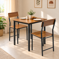 2-Seater Dining Table Set with Chairs – Finish Compact Dining Set