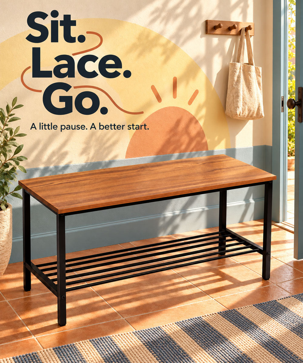 Urban Style Engineered Wood Entryway Bench Storage for Modern Homes