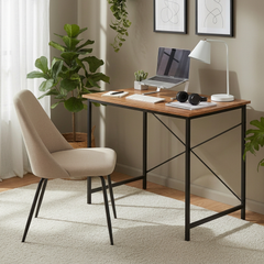 Minimalist Computer Desk with Metal Legs – Study Table for Home & Office