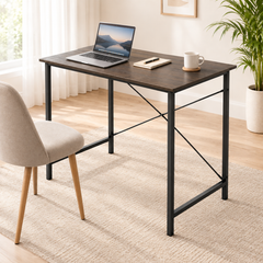 Minimalist Computer Desk with Metal Legs – Study Table for Home & Office