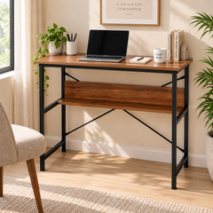 Modern Engineered Wooden Study Desk with Storage Shelf Computer Desk & Writing Table for Home & Office