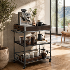 3-Tier Utility Storage Trolley with Wheels