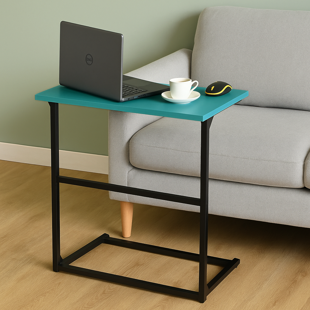 Modern Compact Study Table with Metal Frame –  Multipurpose Laptop Table for Home & Office