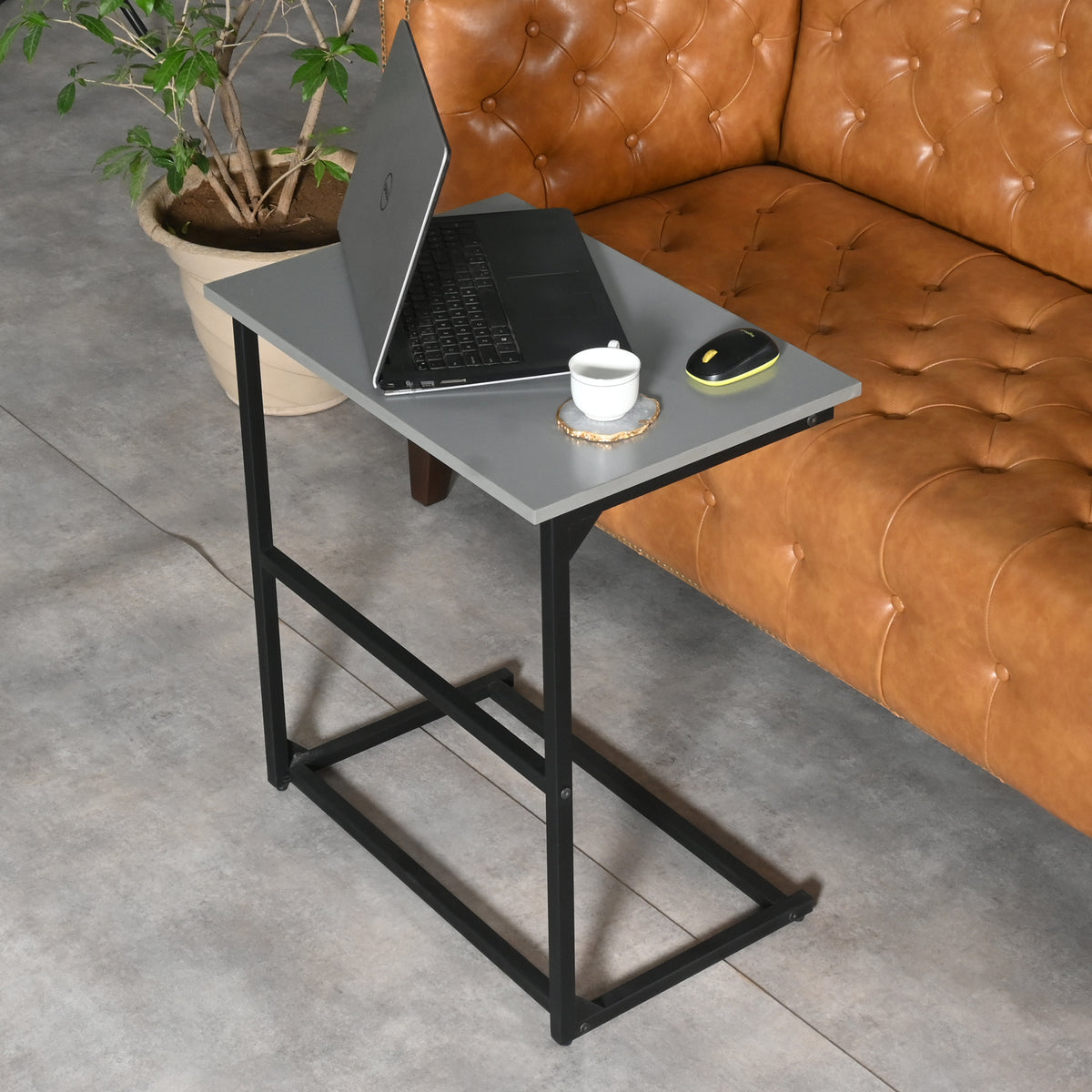 Modern Compact Study Table with Metal Frame –  Multipurpose Laptop Table for Home & Office