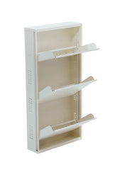 3-Tier Wall-Mounted Vertical Shoe Rack with Slot Storage – Compact Shoe Organizer