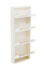 4-Tier Wall-Mounted Vertical Shoe Rack with Slot Storage – Large Shoe Organizer