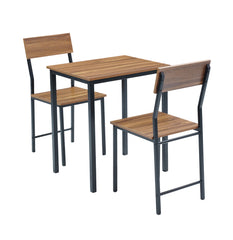2-Seater Square Dining Table Set with Chairs – Finish Compact Dining Set